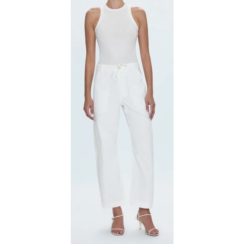 Pistola Sabrina Curve Utility Pant Size 30 White Anthropologie - Picture 2 of 8